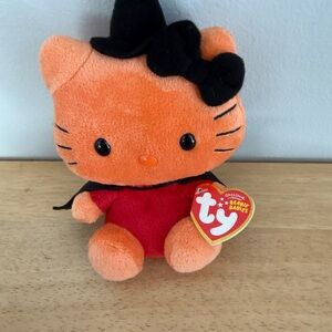 Hello Kitty Orange and Black Plush Toy